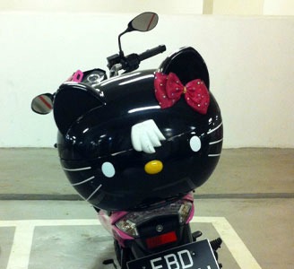 hello kitty moped Hello Kitty scooter moped black face