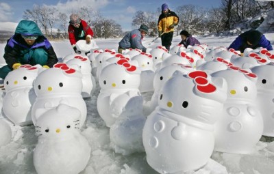 hello kitty snowman hello kitty snowman