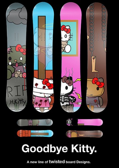Update: At these these Hello Kitty snowboard designs reflect how most of us 