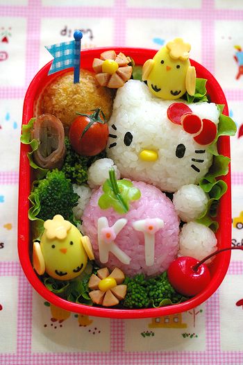 Hello Kitty KT bento Japanese bento with KT Hello Kitty