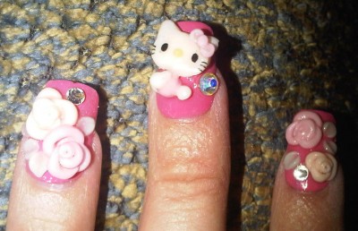 hello kitty fake nails hello kitty fake nails