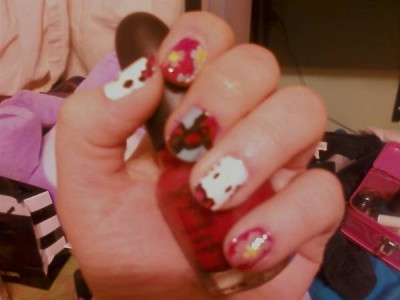 hello kitty fingernails hello kitty fingernails