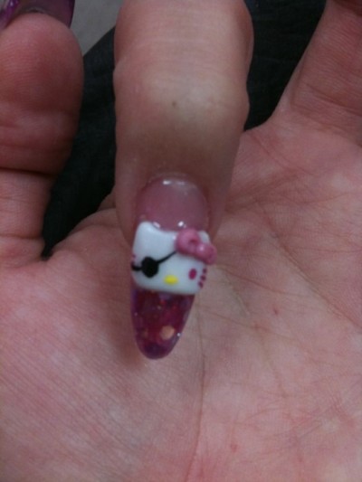 hello kitty pirate nail hello kitty pirate nail