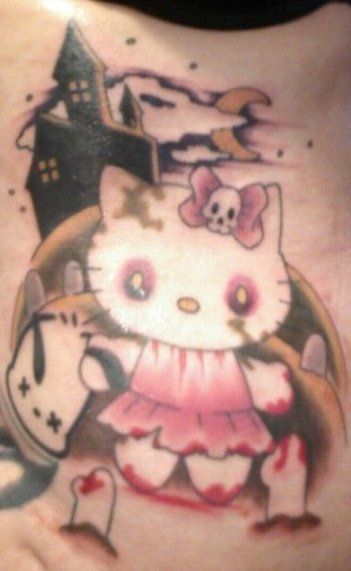 hello kitty pink zombie hello kitty pink zombie tattoo