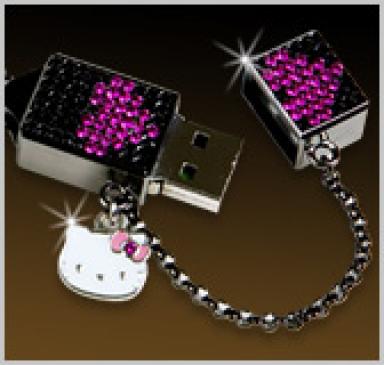  produce it in the form of a Hello Kitty Swarovski 1GB USB Memory Stick: