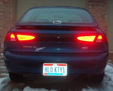 Hello Kitty license plate