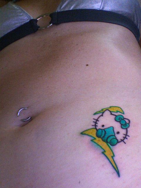 While obviously any Hello Kitty tattoo is disturbing in itself While obviously any Hello Kitty tattoo is disturbing in itself