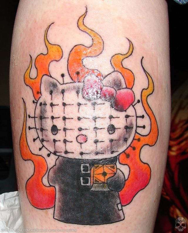 Hello Kitty pinhead tattoo Sent in by far too many people Popularity 14