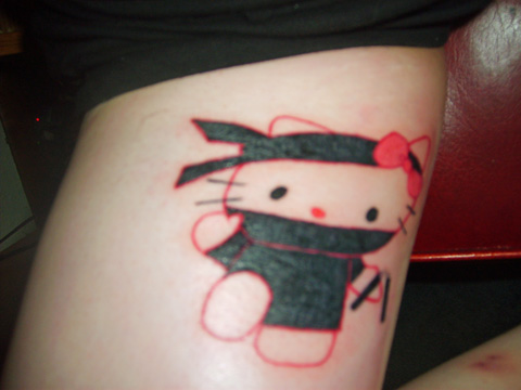  the Hello Kitty Darth Vader tattoo and this Hello Kitty ninja tattoo: