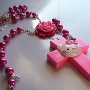 hello kitty cross necklace Hello Kitty cross necklace