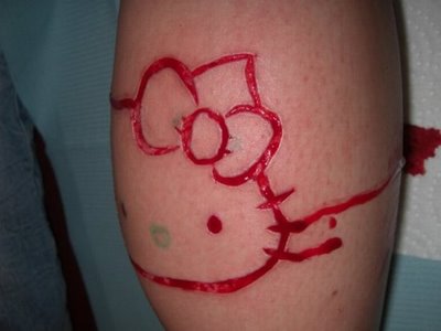 Yes having to live in Hello Kitty Hell is like having Hello Kitty carved 