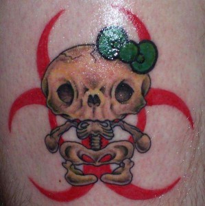 hello-kitty-skeleton-tattoo2 Hello Kitty skeleton tattoo with bow