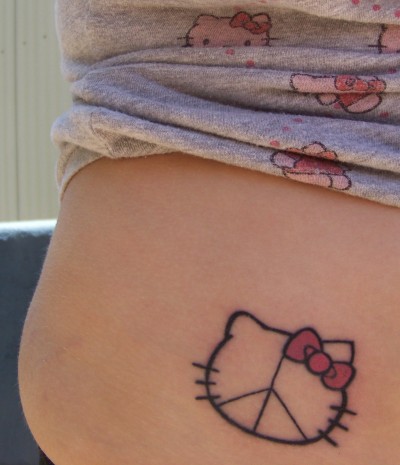 peace sign tattoo