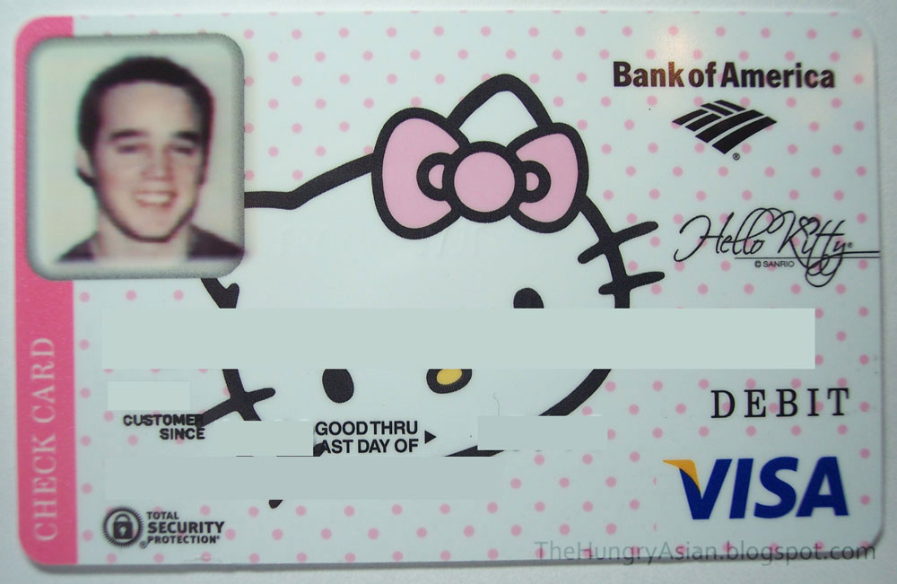  day the face personalised Hello Kitty debit card ends up at your house: