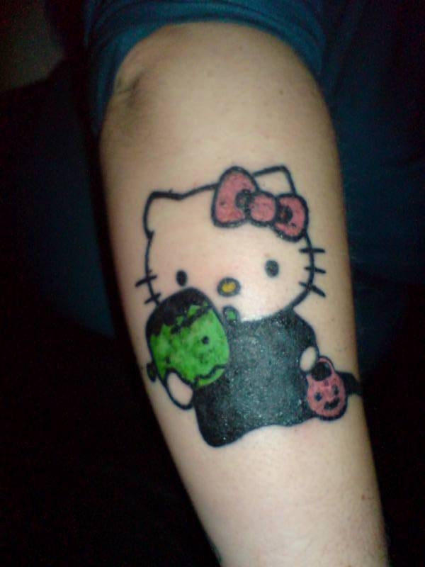  birthday that it had to happen — the Hello Kitty Halloween tattoo: