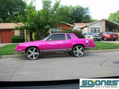 hello kitty pimp car Hello Kitty pimp car