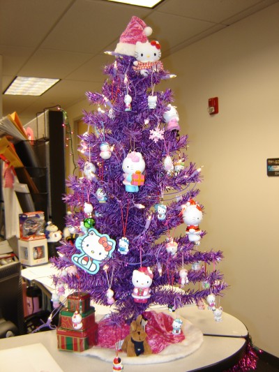 hello kitty Xmas tree purple Hello Kitty purple Xmas tree