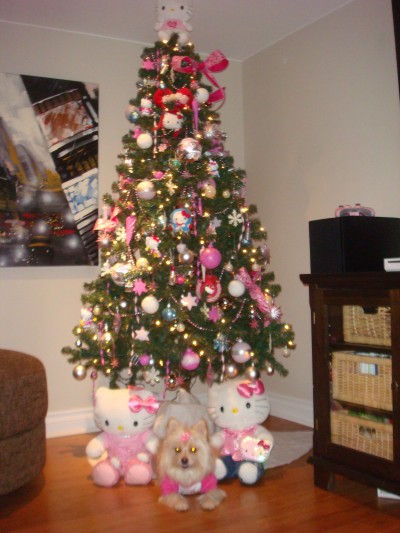hello kitty christmas tree and decorations Hello Kitty Christmas tree and decorations