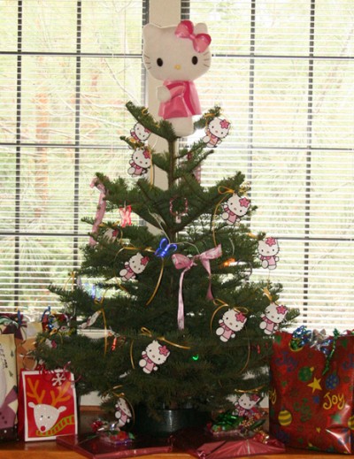 hello kitty mini christmas tree Hello Kitty mini Christmas tree
