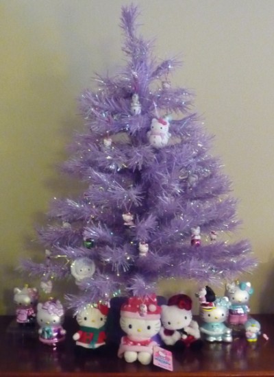 hello kitty purple xmas tree hello kitty purple xmas tree