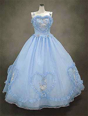 Blue Dress on Hello Kitty Wedding Dress Blue Heart