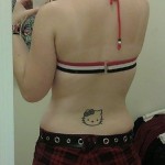 hello kitty tramp stamp tattoo