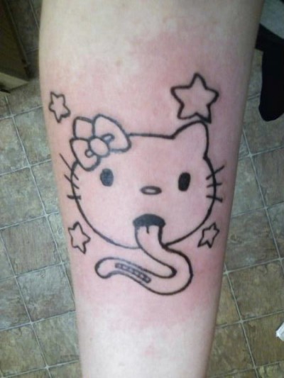 hello kitty lsd tattoo Hello Kitty LSD tattoo