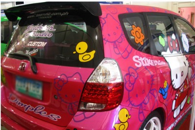 hello kitty honda fit car hello kitty Honda fit car