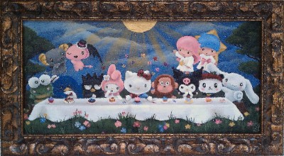hello kitty last supper painting hello kitty last supper painting