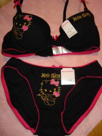 hello kitty devil bra and panty set. This is how I assume this rumor came to 