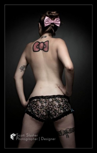 hello kitty double bow Hello Kitty big bow tattoo
