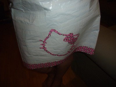 duct tape dress hello kitty Hello Kitty duct tape dress fashion