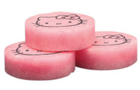 hello kitty urinal cakes Hello Kitty pink urinal cakes