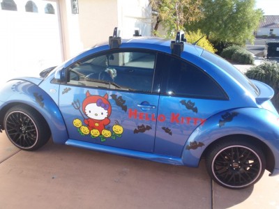 Hello Kitty halloween car VW Bug Hello Kitty Halloween car