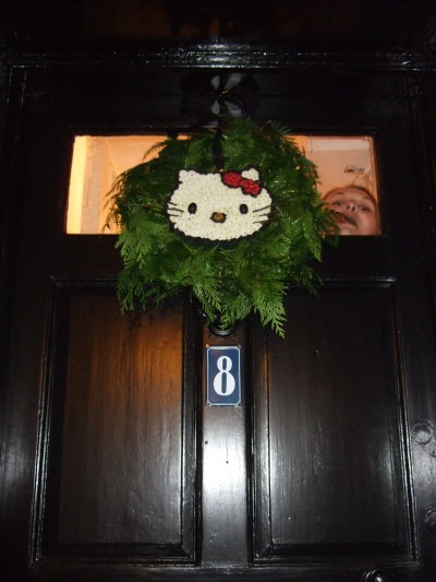 hello kitty Christmas wreath Hello Kitty Christmas wreath