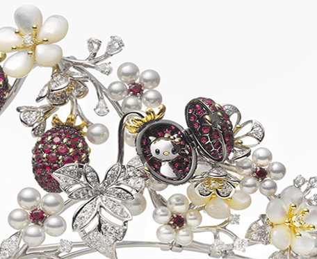 Hello kitty inside ruby egg tiara