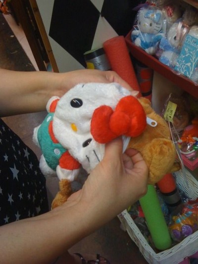 Hello Kitty chicken reversible plush