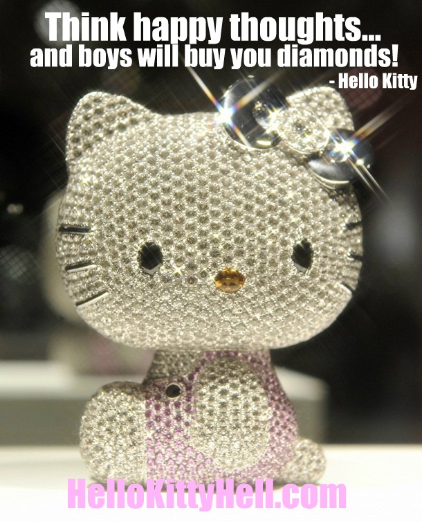 What hello kitty thinks of diamonds